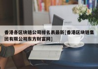 香港各区块链公司排名表最新[香港区块链集团有限公司东方财富网]