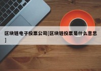 区块链电子投票公司[区块链投票是什么意思]